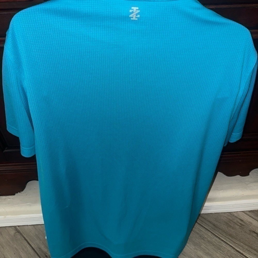 Men’s pre own as is Izod Blue golf polo shirt size L Large - Picture 2 of 4